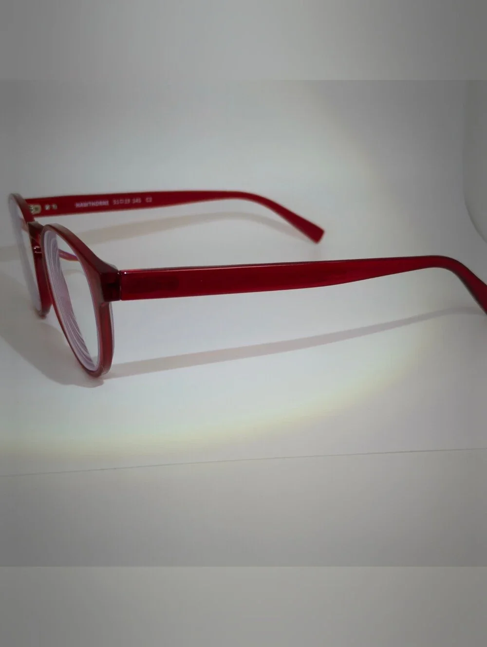 Hawthorne. Candy Apple Red Round Petite Women's Eyewear.